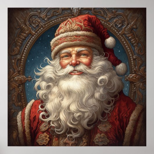 Poster de Noël Festif Holiday Père Noël (Devant)