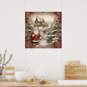 Poster de Noël Festif Holiday Père Noël (Cuisine)