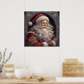 Poster de Noël Festif Holiday Père Noël (Cuisine)