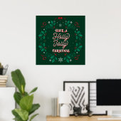 Poster de Noël Holly Jolly 24x24 (Bureau à domicile)