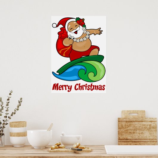Poster de Noël Island Père Noël Joyeux (Cuisine)