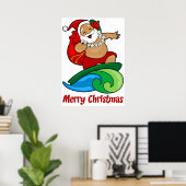 Poster de Noël Island Père Noël Joyeux (Bureau à domicile)