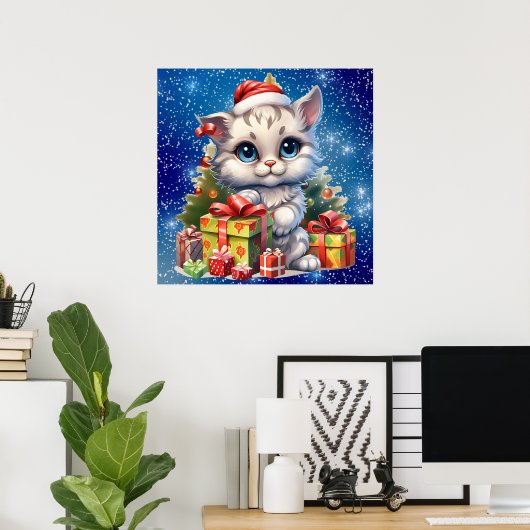 Poster de Noël Kitty (Bureau à domicile)