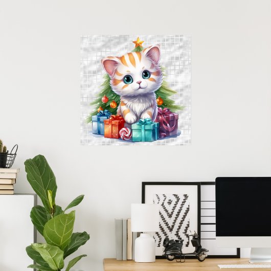Poster de Noël Kitty (Bureau à domicile)