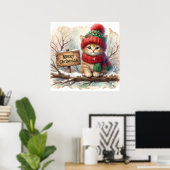 Poster de Noël Kitty (Bureau à domicile)