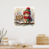 Poster de Noël Kitty (Cuisine)