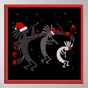 Poster de Noël Kokopelli