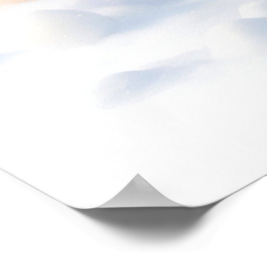 Poster de Noël Lapin Neige (Coin)