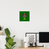 Poster de Noël mignon Turquie (Bureau à domicile)