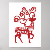Poster de Noël Reindeer (Devant)
