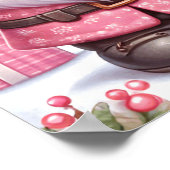 Poster de Noël rose Gnomes (Coin)