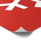 Poster de Noël rouge Snowflake (Coin)