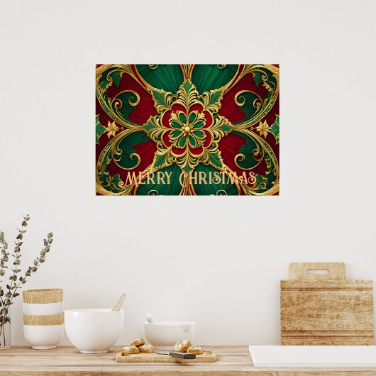 Poster de Noël Rouge Vert (Cuisine)