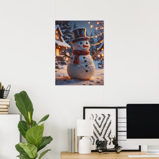 Poster de Noël Snowman (Bureau à domicile)