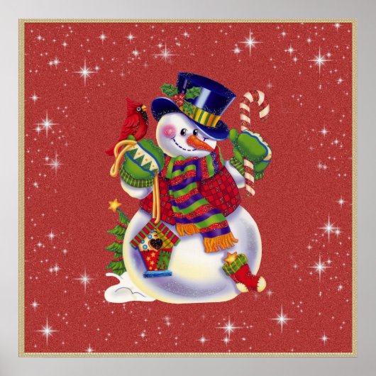 Poster de Noël Snowman (Devant)
