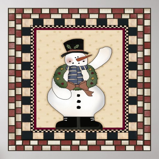 Poster de Noël Snowman (Devant)