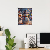 Poster de Noël Snowman (Bureau à domicile)