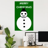 Poster de Noël Snowman (Bureau à domicile)