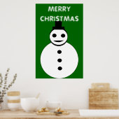 Poster de Noël Snowman (Cuisine)