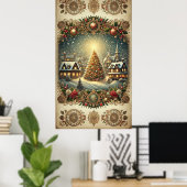 Poster de Noël Vintage (Bureau à domicile)