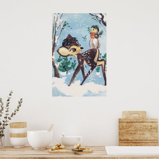 Poster de Noël vintage rétro (Cuisine)