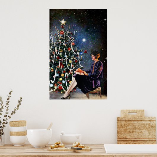 Poster de Noël vintage Retro (Cuisine)