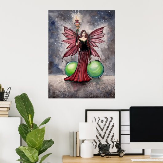 Poster de Noël Yule Fairy par Molly Harrison (Bureau à domicile)