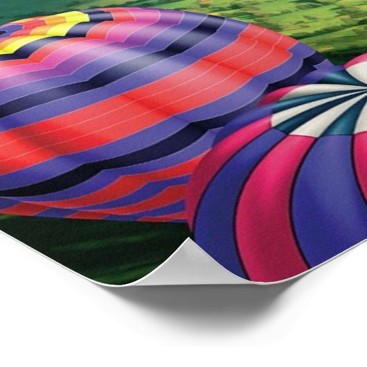 Poster De Nombreux Ballons À Air Chaud (Coin)