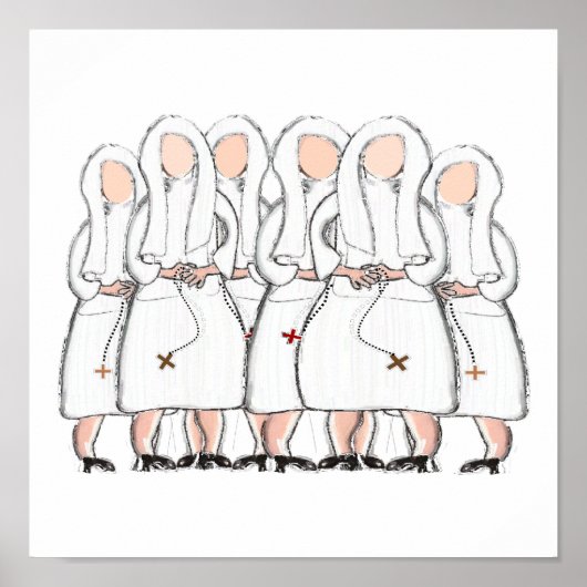 Poster de Nonnes Catholiques Pen & Ink (Devant)