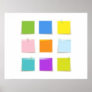 Poster de notes colorées amusantes