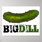 Poster de nourriture pour chiche verte Big Dill (D (Devant)