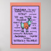 poster de nuage de mots capricorne (Devant)