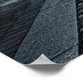 Poster de nuit de Boston Harbour B&W (Coin)