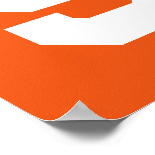 Poster de nuit de Lacrosse Orange (Coin)