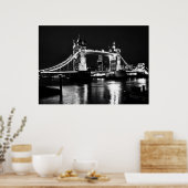 Poster de nuit de London, Tower Bridge (Cuisine)