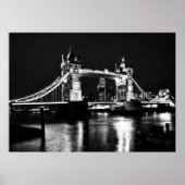 Poster de nuit de London, Tower Bridge (Devant)