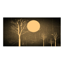 Poster de nuit Pleine lune vintage