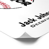 Poster de nuit senior de baseball pour signatures (Coin)