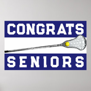 Poster de nuit senior de l'équipe Bleue Lacrosse