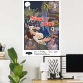 Poster de nuit sur la Lune (Bureau à domicile)