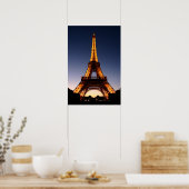 Poster de nuit Tour Eiffel (Cuisine)