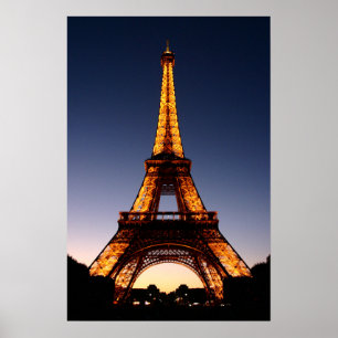 Poster de nuit Tour Eiffel