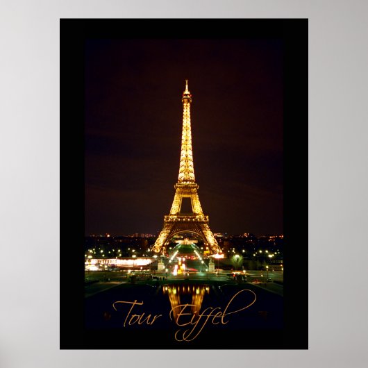 Poster de nuit Tour Eiffel (Devant)