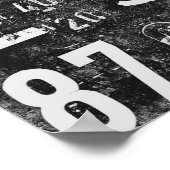 Poster de numéros vintages pour découpage ou colla (Coin)