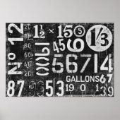 Poster de numéros vintages pour découpage ou colla (Devant)