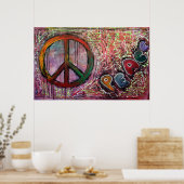 Poster de paix rose (Cuisine)