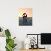 Poster de paix sur un Art numérique de plage (Bureau à domicile)