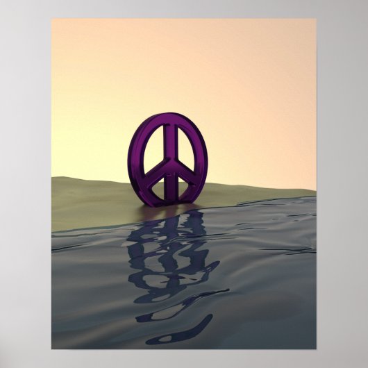Poster de paix sur un Art numérique de plage (Devant)