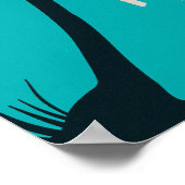 Poster de palmier, lever et brillant mur art (Coin)