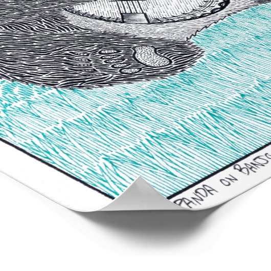 Poster de Panda sur Banjo (Coin)